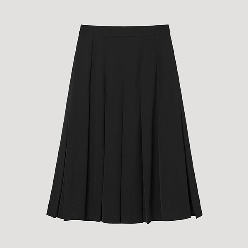 

[She S miSS] Long Pleated Long Skirt SwwSkp22120 blacks/44