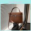 Color Simple Solid Lychee Texture Embossed Women Single Shoulder Bag Square