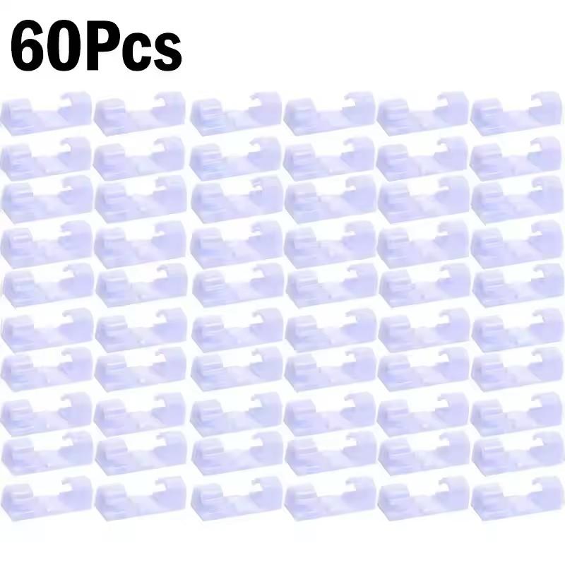 Cable Clips Organizer Drop Wire Holder Cord Management Self-Adhesive Cables Manager Fixed Clamp Wire Winder For Home Office Car