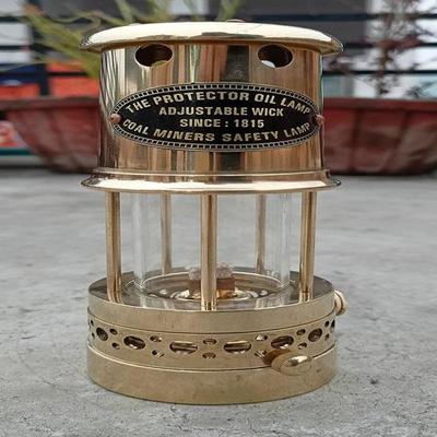 Brass Functional Miner's Oil Lamp Brass Outdoor Decor Lamp Wall Hanging Miner's Lamp Office Home Decor Table Decor Christmas Day Gift