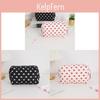 Heart Shape Travel Cosmetic Bag With Cotton Material For Women And Girls