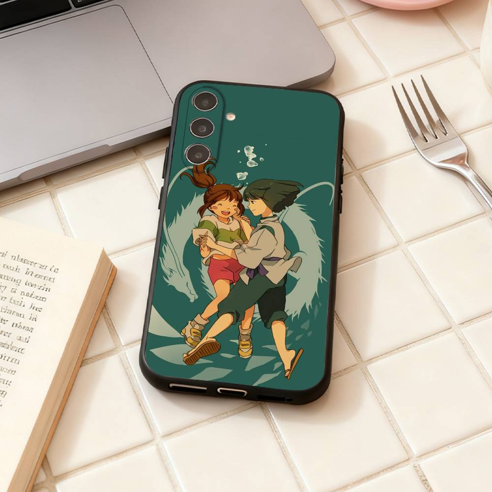 S-Spirited Anime A-Away Phone Case For Samsung Galaxy A73,A72,A71,A70,A53,A52,A51,Others Soft Black Shell