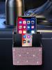 Bling Car Dashboard Organizer – Rhinestone Adhesive Storage Box, Non-Slip Liner, Universal Fit for All Vehicles