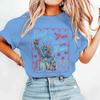 Terra dei Liberi Grazie ai Coraggiosi Magliette Maglietta del 4 Luglio Manica Corta Divertente Casual Top Estivi Abbigliamento Donna