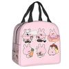 Custom Asamimichaan Anime Cartoons Asamimi Insulated Lunch Bags for Women Resuable Thermal Cooler Bento Box Work School Travel