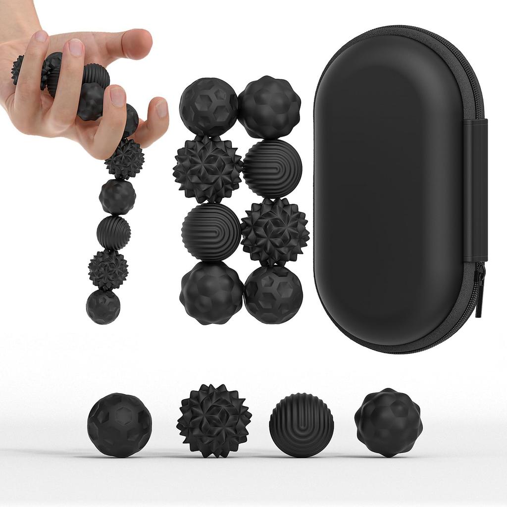 Magnetic Fidget Balls Toys, Silicone Sensory Stress Relief Toy for Adults,Teens with  Fidget Magnets & Magnetic Toy Fun Gift