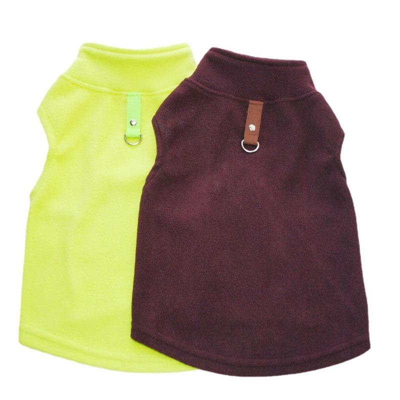 Pet clothes, dog autumn and winter fleece traction buckle, color