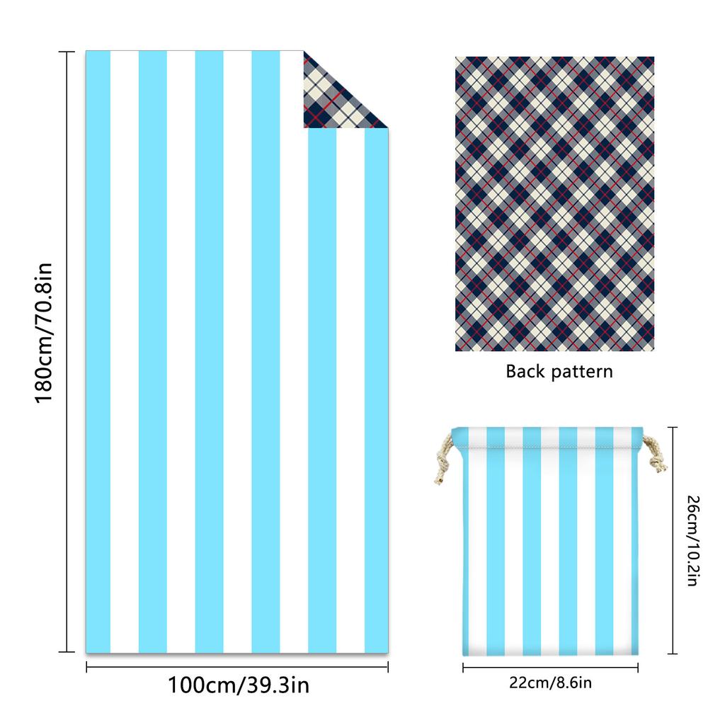[Minimum Order of Ten Pieces] Double-sided Velvet Beach Towel Double-sided Printed Absorbent Bath Towel