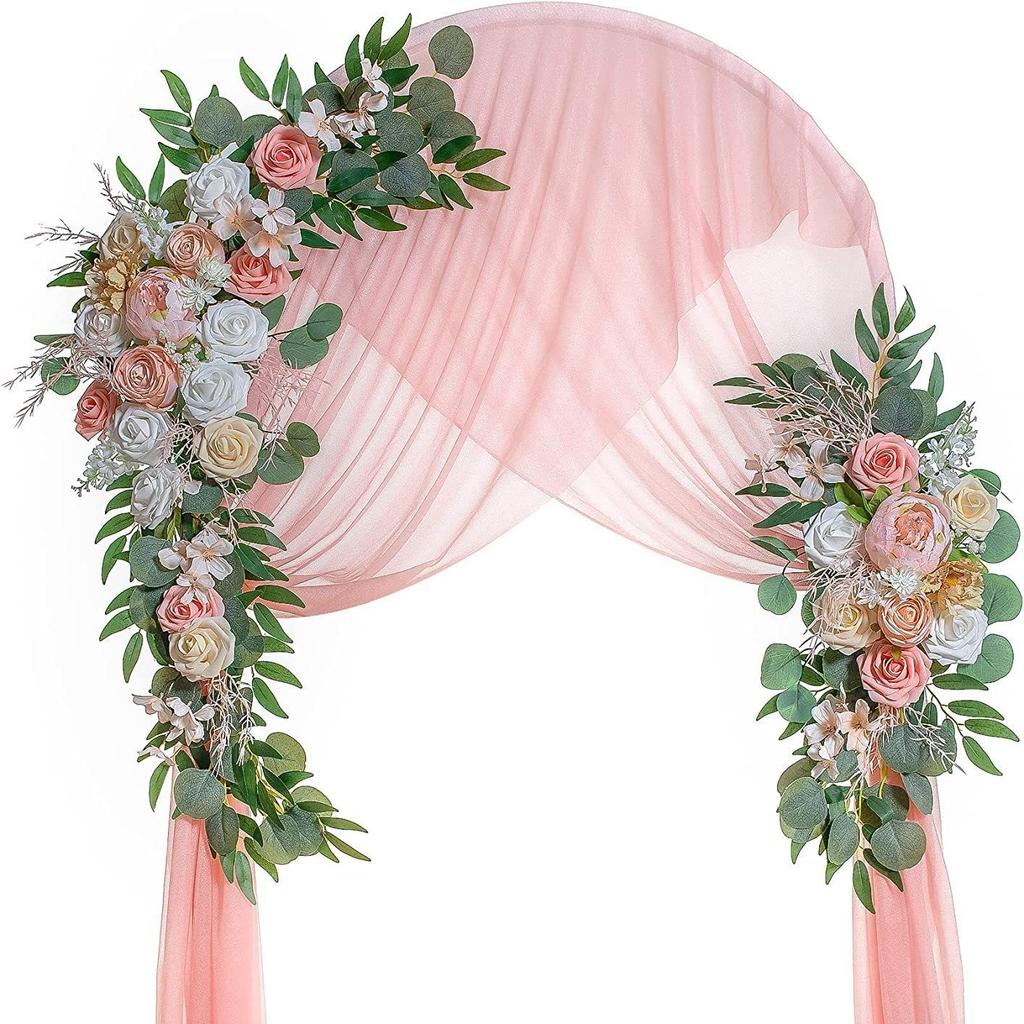 Wedding Arrangement Three-Piece Arch Flower Welcome Area Arch Door Banquet Style Dining Table Door Decoration Simulation Flower
