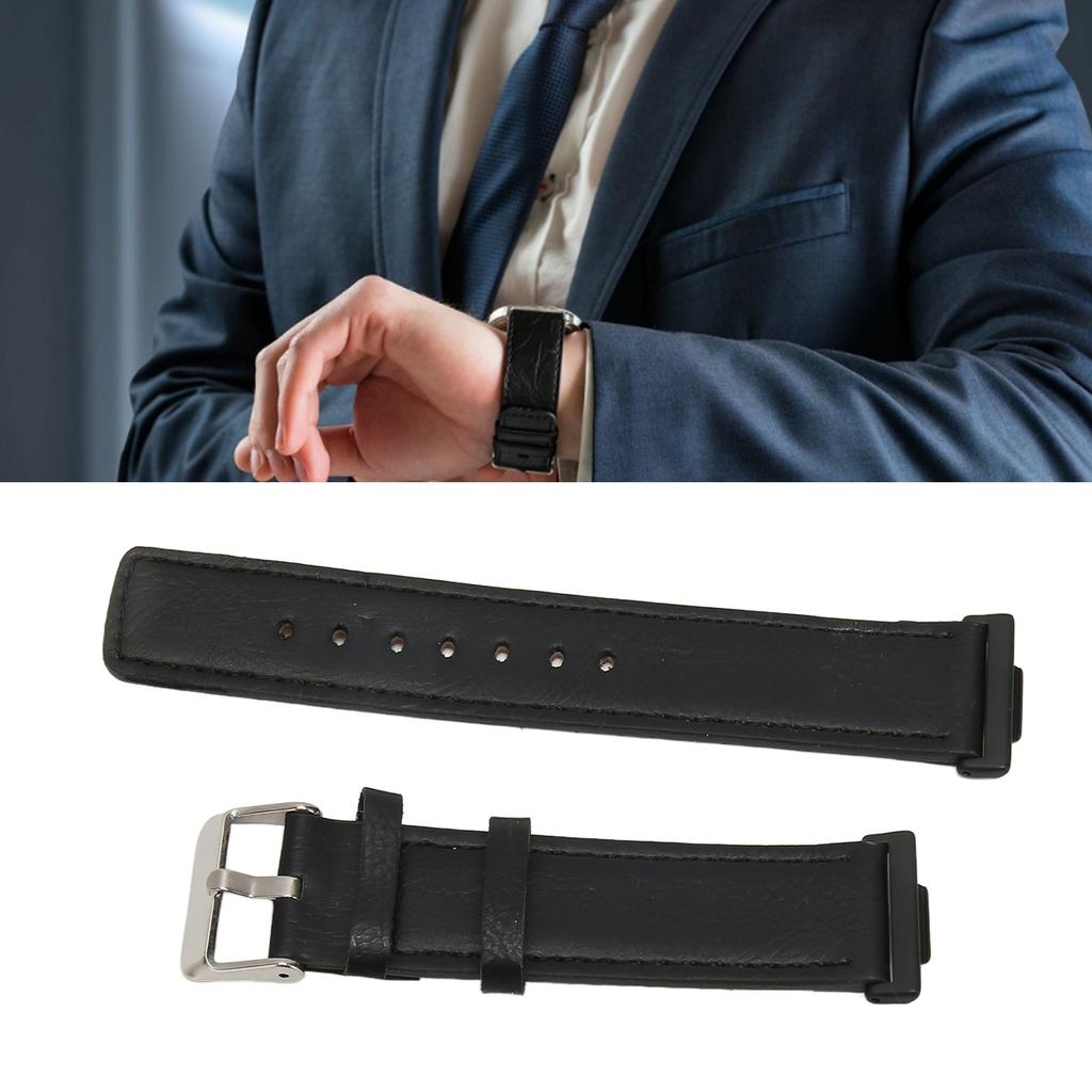 Leather Smartwatch Strap Comfortable Replacement Smartwatch Band Wristband for Watch FIT 2