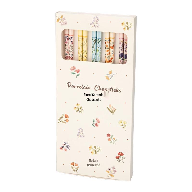 Modern Housewife Floral Ceramic Chopsticks Set