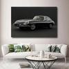 Solid Wood Frame Jaguar E-Type Black Car Retro Cars Posters Canvas Printed Wall Art For Home Decor Living Room Decorations