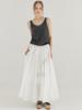 Sorry, Too Much Love Lightweight Crinkled Full Flair Skirt_White