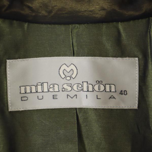 Mila schon Batting Coat 40 Brown Women Used
