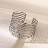 Stainless Steel Leave Bangle Bracelet For Women Simple Vintage Gold Color Geometric Open Cuff Bracelets Fashion Jewelry Gift