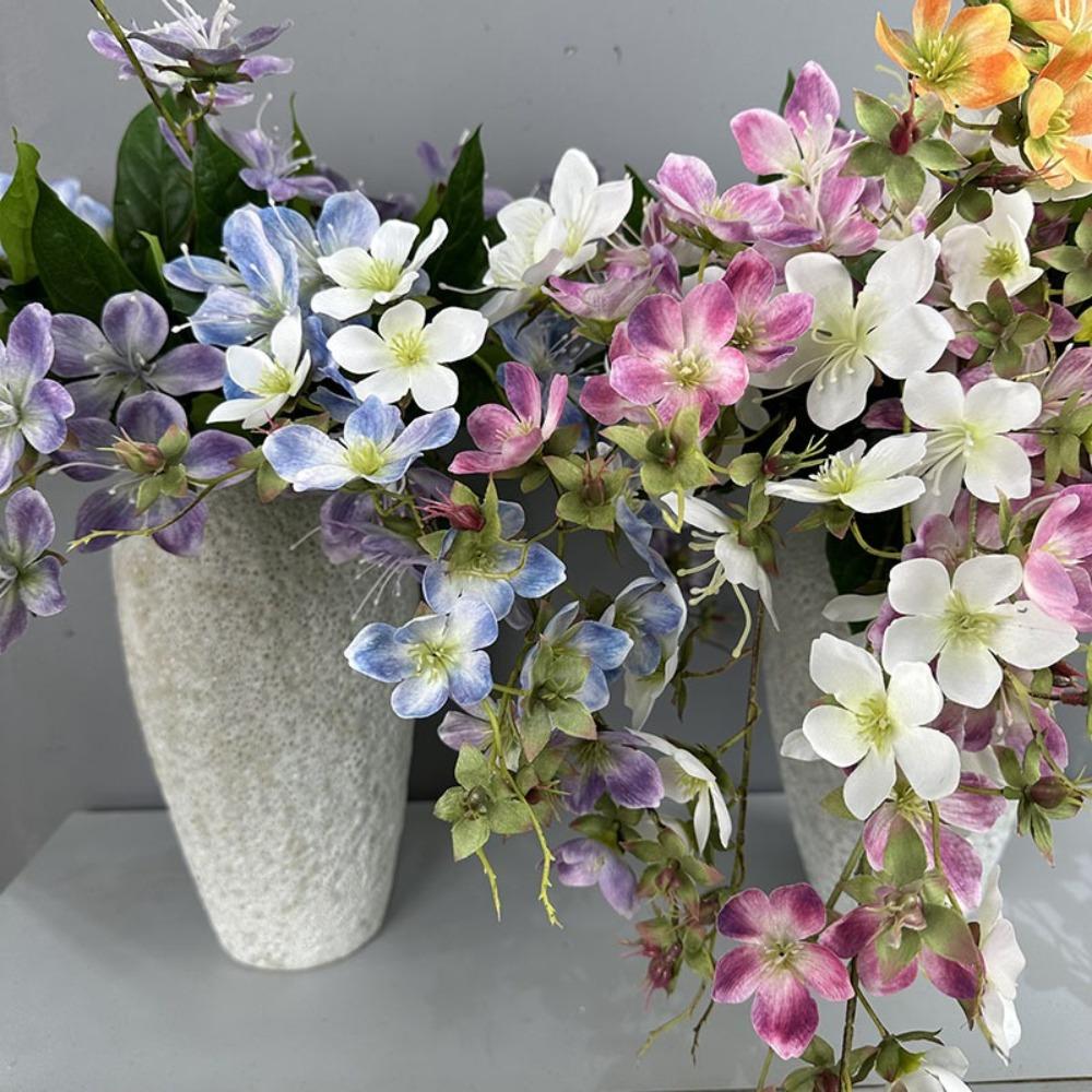 80cm Artificial Vertical Jasmines Elegant Silk Fake Flower  Hotel Restaurant Decor