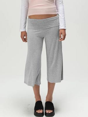 Pantaloni Casual Larghi alla Moda da Donna a Lunghezza Capri per le Vacanze Estive