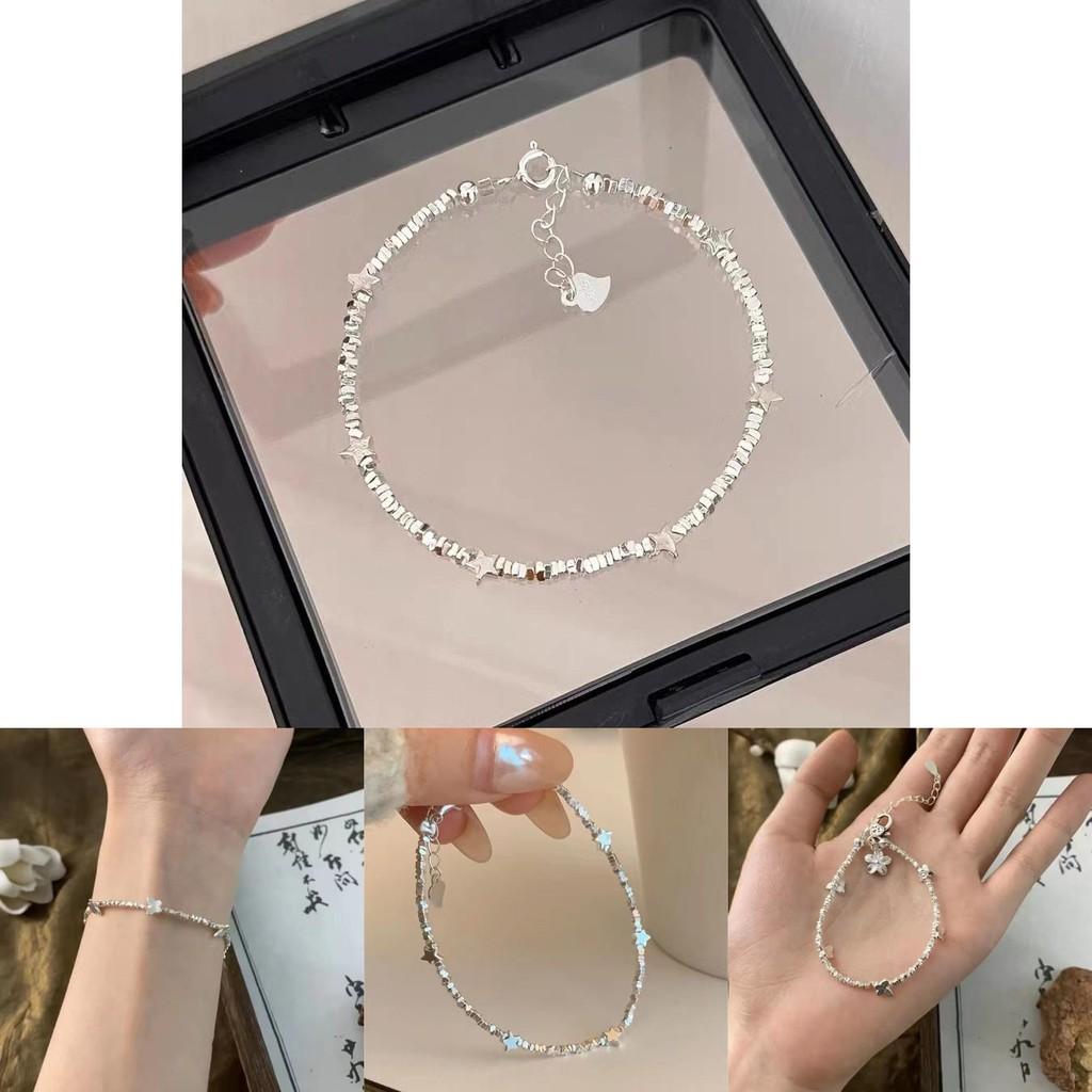 Star Silver Trendy Fragment Bracelet Elegant Beaded Design Perfect For Gift