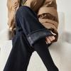 Thick and Plush High Waisted Jeans for Women In Winter 2026, Fashionable and Versatile, Slimming Straight Leg Pants