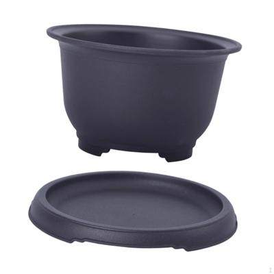 Bonsai Pot Flower Planter Training Bowl with Drainage System And Moisture Storage Made of PP for