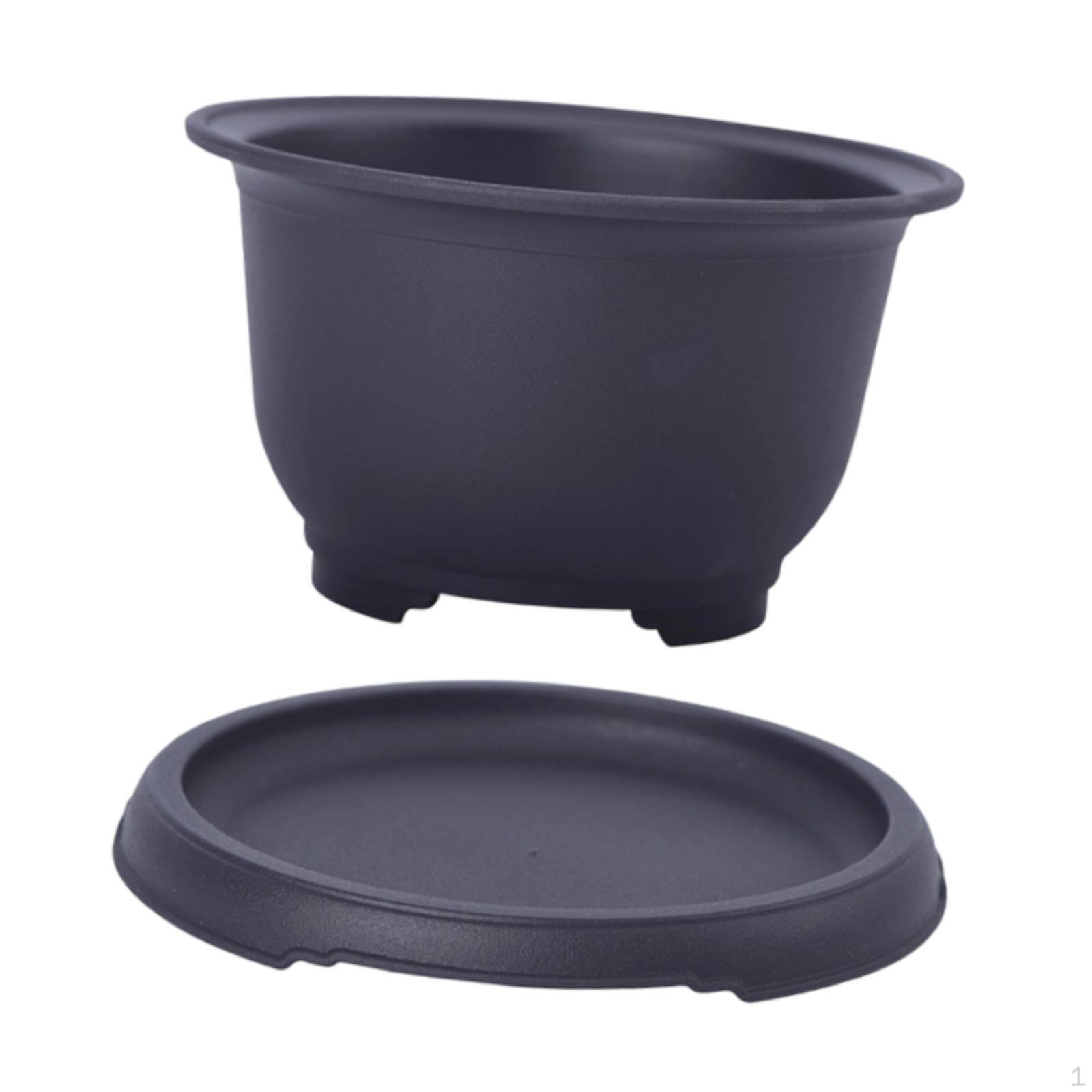

Bonsai Pot Flower Planter Training Bowl with Drainage System And Moisture Storage Made of PP for 12x7.3x7.1cm