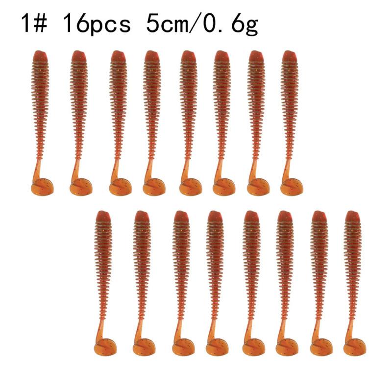 10/16 sztuk przynęty wędkarskie 5 / 7,5cm T śruba ogonowa przynęta wędkarska miękka przynęta bioniczna sztuczna przynęta silikonowa