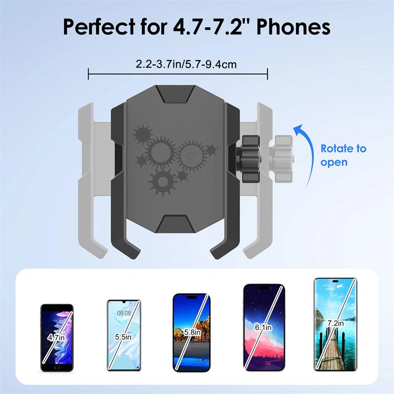 Cell Phone Mount 360° Rotation Car Phone Mount Strong Suction Cell Phone Holder Adjustable For Dashboard Windshield Vent