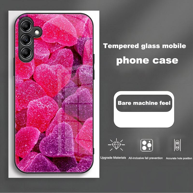 For Samsung Galaxy A56 Case SM-A566B Fashion Painted Cover Tempered Glass Case For Samsung A16 A26 A36 Galaxy A56 5G Shell Coque