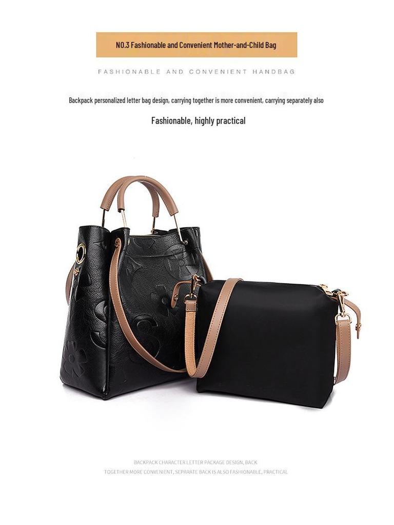 Damenmode Prägetasche: High-End, Großvolumiger Eimer-Stil für Mutter und Kind