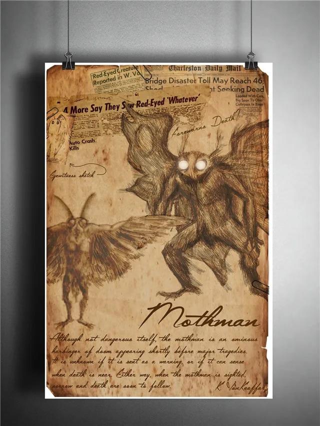 Vintage Magic horror vampiro monstro mítico Sexy Devil girl Poster lobisomem bruxaria Canvas Poster Wall Art Mural Decoração de quarto sem moldura