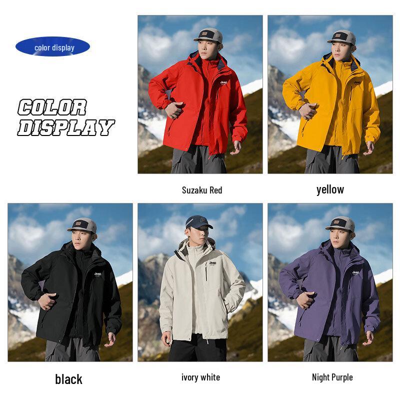 JEEP SPIRIT Unisex 3-in-1 Water-Repellent Outdoor Jacket