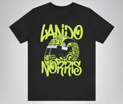 T-shirt Uomo Lando Norris Vintage 100% Cotone Top