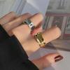 3 stk Vintage uregelmessig plissert åpen ring for kvinner menn Vintage punk flytende metall stil finger Y2K tilbehør mote smykker