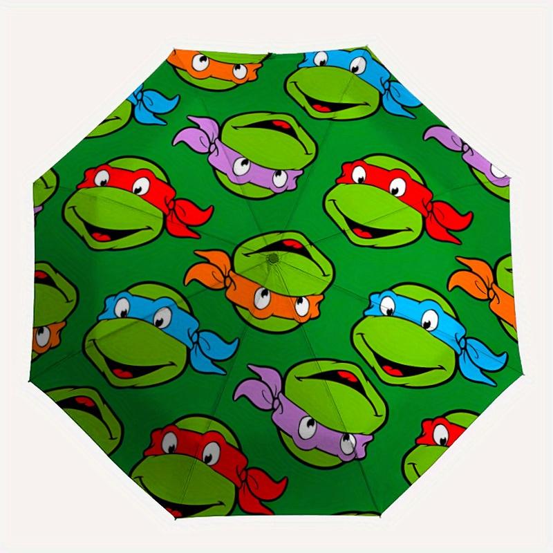

1pc Turtles Automatic Umbrella - 8-Rib Foldable Design, Outdoor Adventures, and Family Celebrations, Durable Canopy Material y250827187