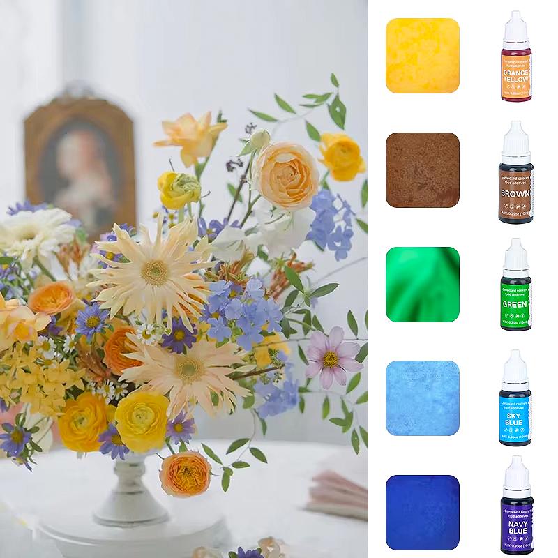 5pcs of Water Oil Dual-use Pigments Suitable for Various Hand Dyeing Purposes Plasticine Handmade Soap Baking Cream Coloring Etc
