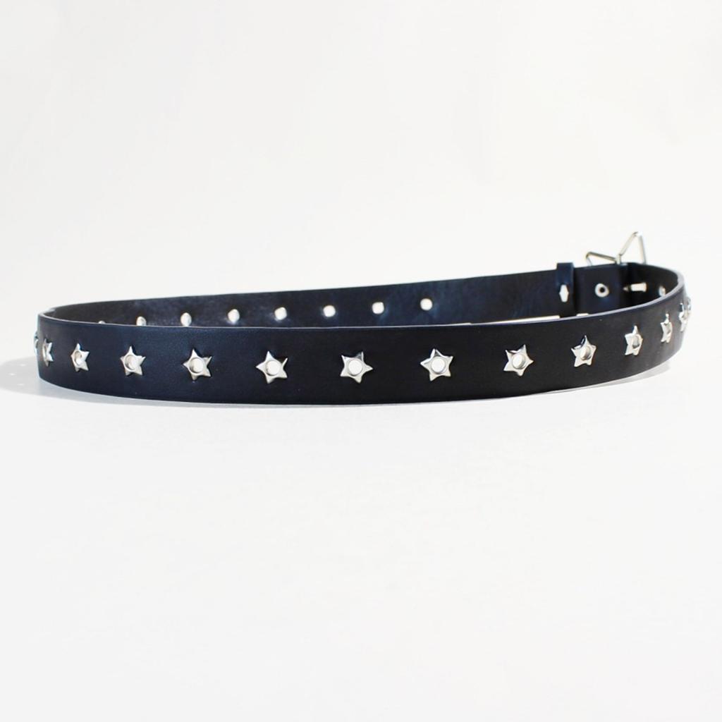 Grommet Waist Belt Punk Star Charm Skinny Chain for Cowboy Grunge Buckle Modern Waistband Waist Chain Studded Belt