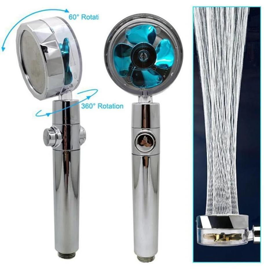 1 Pcs High Pressure Shower Head Handheld Water Saving Massage Spray With 360 Rotated Rainfall For Bath Fan