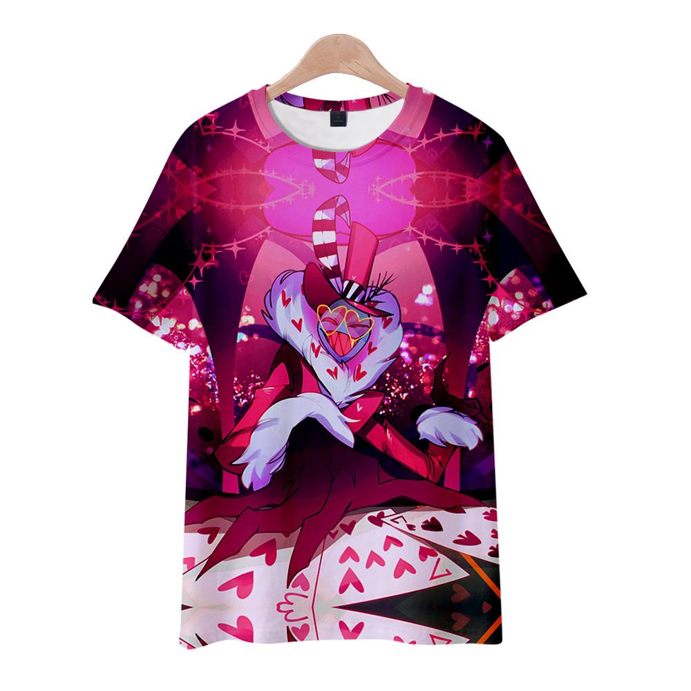 10 Colors Summer Fashion Women/Men's Casual Anime Hazbin Hotel Printed Cosplay Short Sleeve T-shirts