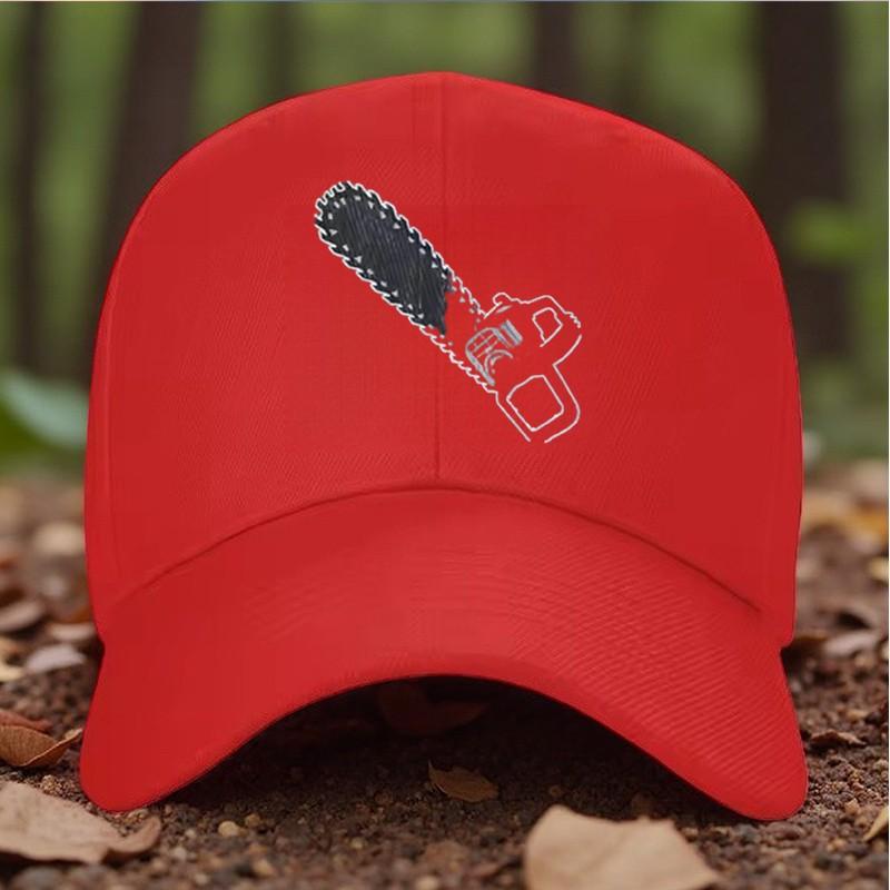 Electric Saw Print Baseball Cap Adjustable Snapback Hat Unisex Outdoor Casual Style Cap