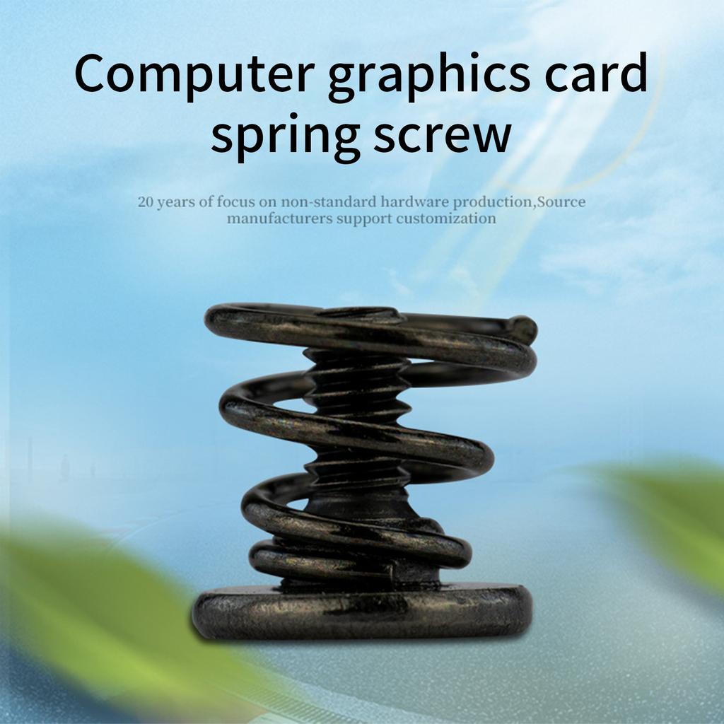 100pcs Practical Carbon Steel Spring Screws for GPU Backplate and Heatsink with Enhances Cooling Easy Installion Designs