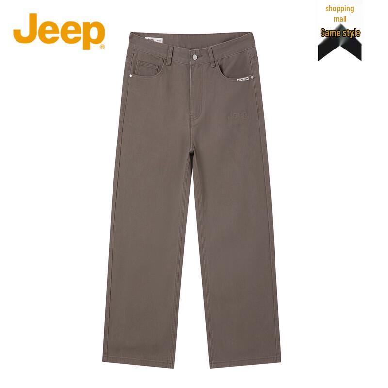 JEEP Unisex American Retro Cotton Loose-Fit Wide-Leg Jeans