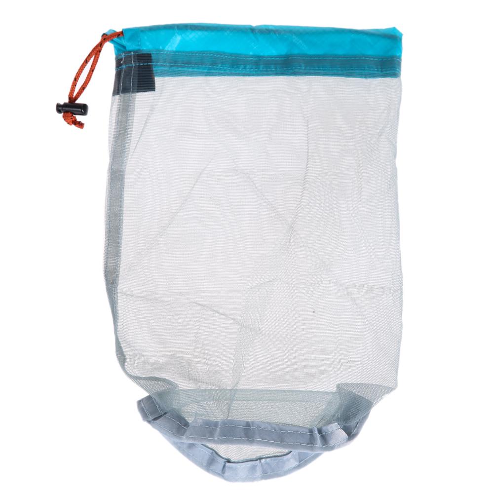 Ultralight Nylon Mesh Sleeping Bag Sacks Ultralight Nylon Mesh Bags Mesh Stuff Sacks Laundry Outdoor Bag for Travelling Hiking