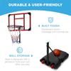 Portable HeightAdjustable Basketball Hoop System with Wheels and Fillable Base for Indoor Outdoor Use Adjustable from 70.5in To