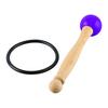 Singing Bowl Mallet Wood Handle Rubber Head Clear Beautiful Sound Percussion Stick with Rubber Ring Purple