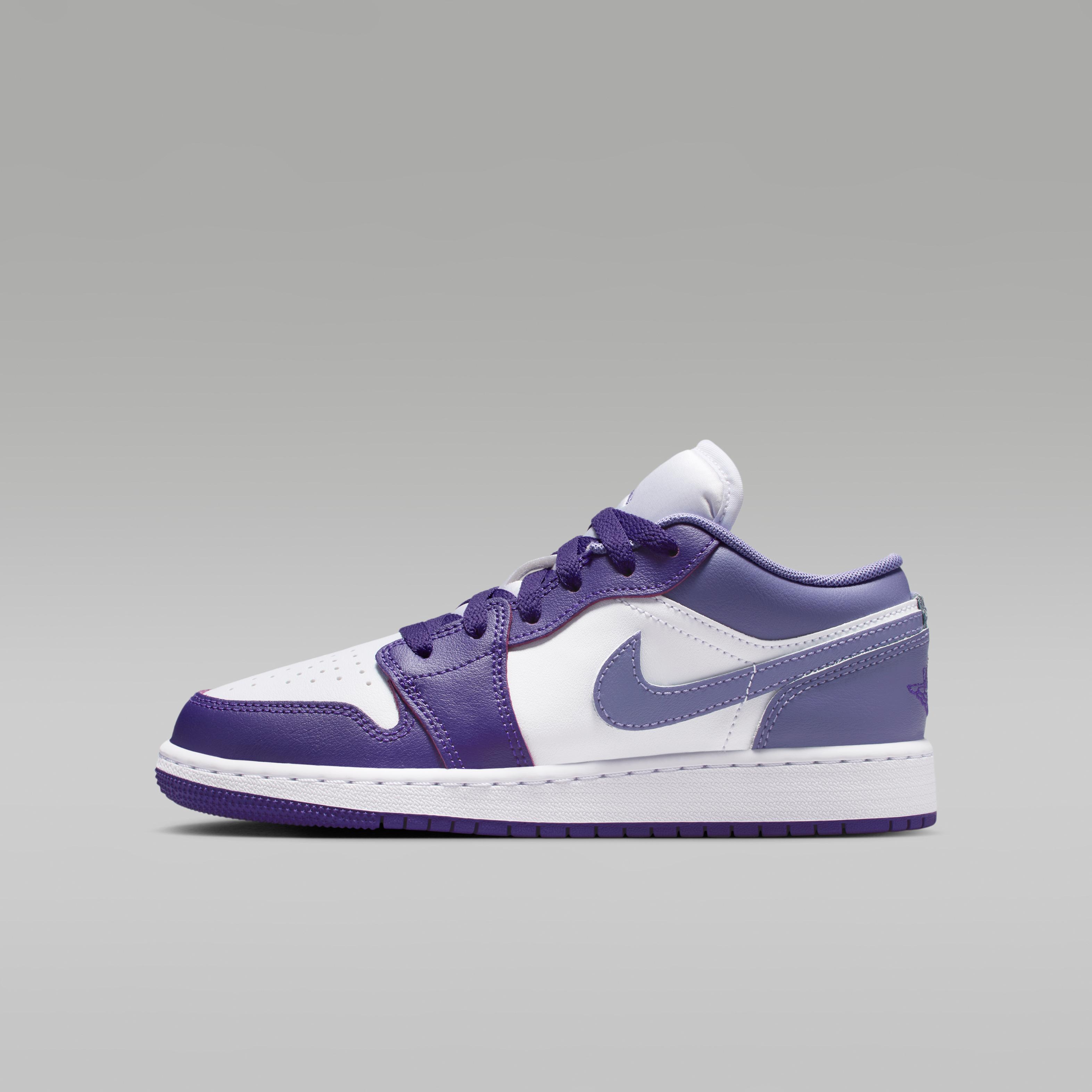 Jordan 1 Low Court Purple White Dusty Amethyst (GS) 36