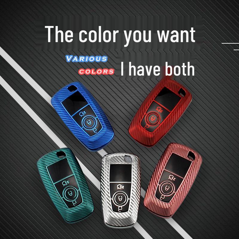 Ford Model A Carbon Fiber Pattern TPU Car Key Protective Case