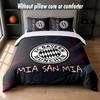 Set Biancheria da Letto Design Bayern Monaco 1 Copripiumino + 2 Federe Morbido Traspirante Biancheria da Letto per la Casa