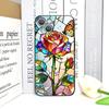 Colorful Glass Style Rose Flower Pattern Phone Case for iPhone 17 16 12 11 14 Plus 13 14 15 Pro Max Mini X XS Floral Soft Cover