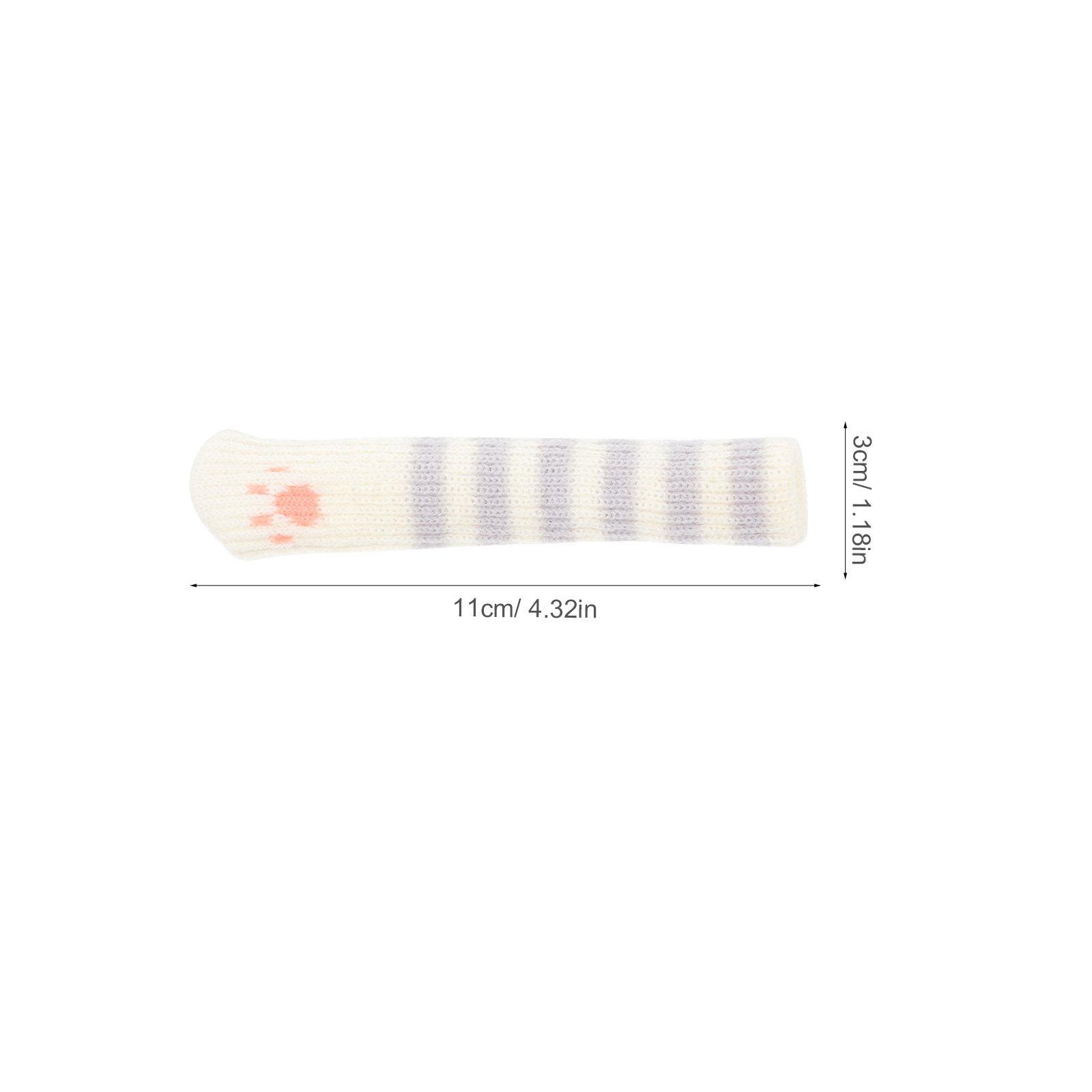 6Pcs Door Handle Protective Covers Soft Anti-Collision Knitted Door Knob Protector Safety Knitted Handle Protector серый