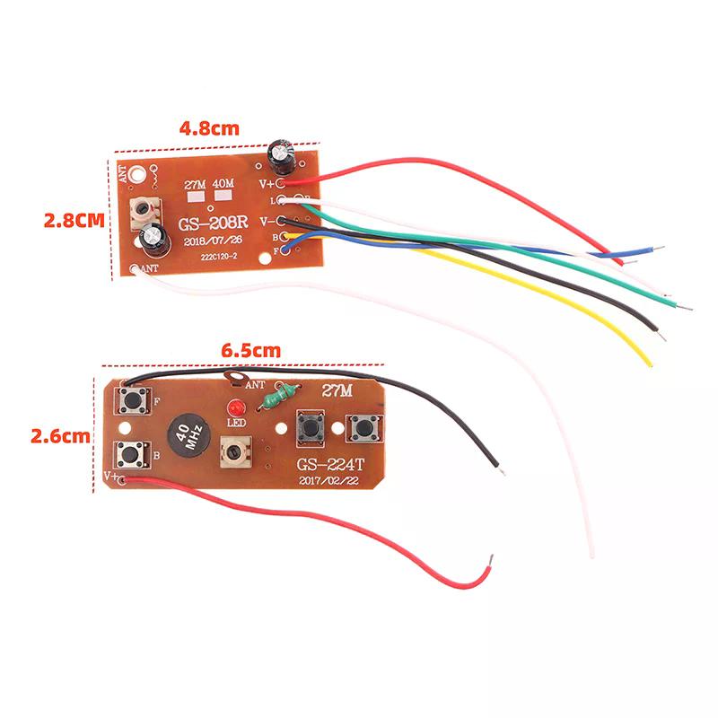 1Set Circuit Board 40M 4CH PCB Receives Controller Module For RC Car Accessories DIY RC Airplane Remote Control Toy